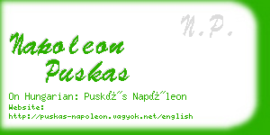 napoleon puskas business card